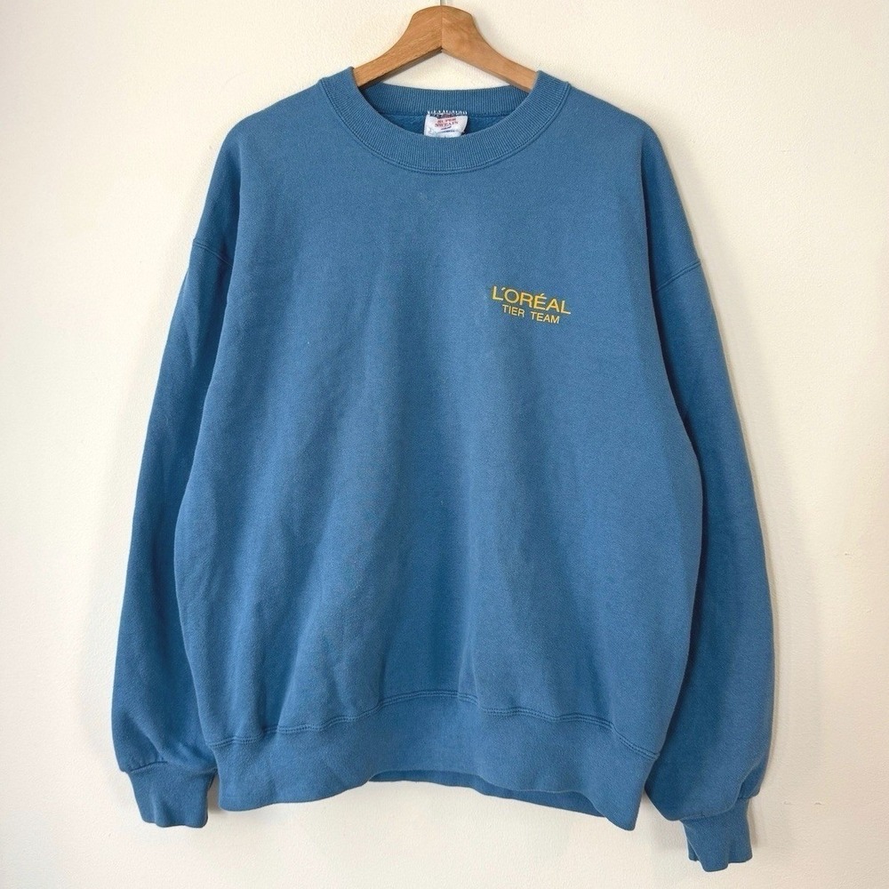Vintage 90's L'Oréal Makeup Tier Team Blue Sweatshirt